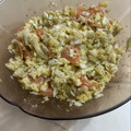 El cooksnap de Eduardo Agudo Alba cuando hizo Ensalada de repollo, manzana con salmón en TMX.