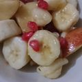 Aahana singh का कुकस्नैप जब उन्होंने फलों की चाट (Falo ki chaat recipe in hindi) बनाया था।