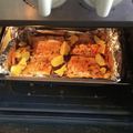 El cooksnap de jadsheccid cuando hizo Trucha al horno con salsa de champiñones y arroz verde.