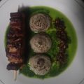 El cooksnap de Matias Uribarri cuando hizo Brocheta y puré con sabor chilote.