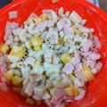 El cooksnap de Paola Jiménez Vázquez cuando hizo Ensalada de pasta con jamón, manzana y piña.