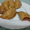 El cooksnap de rosa cuando hizo Empanadillas de carne, queso de cabra y mermelada de pimientos.