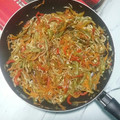 El cooksnap de Rosa Gaviria cuando hizo Chop Suey de verduras/vegano.