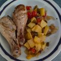 El cooksnap de José Carlos cuando hizo Muslos de pollo en salsa y patatas en freidora de aire.