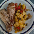 El cooksnap de José Carlos cuando hizo Muslos de pollo en salsa y patatas en freidora de aire.