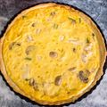 El cooksnap de Esteban Rodríguez cuando hizo Quiche de pollo, choclo y champiñones.