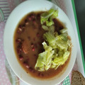 El cooksnap de C cuando hizo Habichuelas rojas con chorizo y salteado de repollo(col).