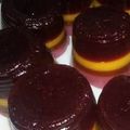 El cooksnap de dulces nevar cuando hizo Gelatina de frambuesa pudin de vainilla y leche.