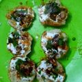 Vidhya Bala का कुकस्नैप जब उन्होंने चना दाल टिक्की चाट ( chana dal tikki chaat reicpe in बनाया था।