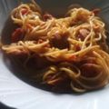 Maggie's Kitchen's cooksnap of when they made Beef smokie Spaghetti with sauce.
