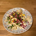 El cooksnap de Mar Frutos cuando hizo Espárragos con Jamón Ibérico y Huevo cocido picado.