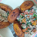@Om Ziyad_Kitchen 's cooksnap of when they made Plantain with scrambled eggs.