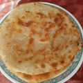 Saira Abdullah's cooksnap of when they made Aloo paratha.