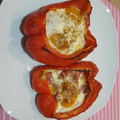 El cooksnap de Solety Bauty cuando hizo Pimientos rellenos de jamón, queso y huevo.