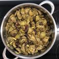 El cooksnap de Elena cuando hizo Alcachofas con jamón.