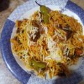 Umme Azaan Khan's cooksnap of when they made Beef biryani.