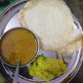 Ananya kapoor 's cooksnap of when they made Rice Dosa.