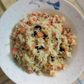 El cooksnap de Pepe López cuando hizo Arroz basmati al curry con pasas, zanahorias y almendras.