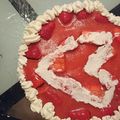 El cooksnap de Falcon cuando hizo Tarta de yogur, nata y fresas.