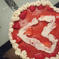 El cooksnap de Falcon cuando hizo Tarta de yogur, nata y fresas.