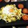 El cooksnap de Evangelina cuando hizo Fideos con queso cremoso y huevo frito.