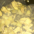 El cooksnap de Rebeca Gonzalez cuando hizo Pechuga de pollo al curry con papas y acelga.