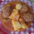 El cooksnap de Nelson cuando hizo Estofado de albóndigas con papas y zapallo.