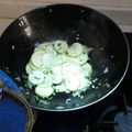 El cooksnap de Alexandra Salazar cuando hizo Salteado de zapallo italiano.