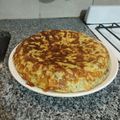 El cooksnap de Caritho Yriarte cuando hizo Tortilla de papá rellena con jamón y queso.
