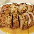 Greg's cooksnap of when they made Pork Tenderloin Stuffed with Italian Meats.