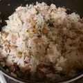 El cooksnap de Fer Lu cuando hizo Arroz al estilo jamaicano.