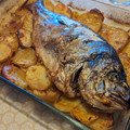 El cooksnap de Saúl cuando hizo Dorada al horno con patata panadera.