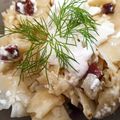 Magyarné Nyírő Kati Cooksnap-ja, amikor elkészítette a(z) Kapros túrós csusza, füstölt pörccel receptet.