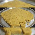 Amrita Chakroborty 's cooksnap of when they made ছোলার ডালের বরফি (cholar daler barfi recipe in Bengali).
