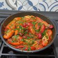 El cooksnap de Rodin cuando hizo Cangrejos de río en salsa picante.