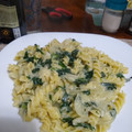 El cooksnap de Yazmín Abraham cuando hizo Fideos con acelga y salsa blanca light.