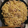 El cooksnap de pokajontas cuando hizo Espaguetis con setas y bacon.