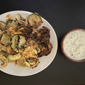 El cooksnap de Jesus Villoria cuando hizo Tortitas de calabacín con salsa de yogur.