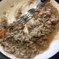 El cooksnap de Fiorela Vidal cuando hizo Risotto Cremoso con carne molida y zanahoria 😋.