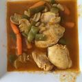El cooksnap de Jonas Cobos cuando hizo Guisado de pollo y champiñones.