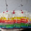 Cooksnap dari Tia Fitria untuk resep Rainbow cake kukus super lembut