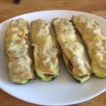 El cooksnap de Paco cuando hizo Canoa de calabacín relleno de carne, jamón y queso fundido.