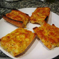 El cooksnap de Becky cuando hizo Welsh rarebit (tostadas galesas con queso y cerveza) .
