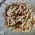 El cooksnap de bárbara cuando hizo Salsa blanca de pollo y verduras para spaghetti 😋.