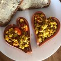 Cooksnap Olga Alioğlu z czasów, kiedy przygotował Walentynkowa jajecznica.