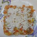 Anu Gambhir's cooksnap of when they made Onion, Tomato, Cheese Open Sandwich.