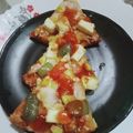 Puja Shaw का कुकस्नैप जब उन्होंने मिनी चीज़ी आलू पिज़्ज़ा (Mini cheesy Aloo pizza recipe in Hindi) बनाया था।