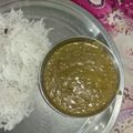 Bella baig का कुकस्नैप जब उन्होंने दाल चावल (dal chawal recipe in Hindi) बनाया था।