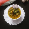Alpa Pandya's cooksnap of when they made પાલક મગ ની દાળ નું શાક (Palak Moong Dal Shak Recipe In Gujarati).