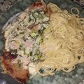 El cooksnap de Lorena Añes cuando hizo Salsa de crema de leche, cebolla verdeo y jamón 🙈.